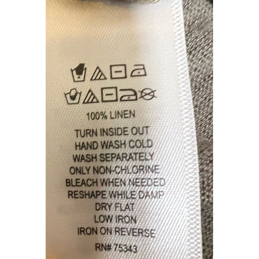 Tahari Women's 100% Linen Cardigan Hoodie Open Front Lagonlook Taupe Size S - Picture 5 of 7